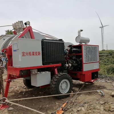 GL2X40 KN এয়ারহেড লাইন স্ট্রিংিং উচ্চ ভোল্টেজ টুইন কন্ডাক্টর টেনশন টানিং মেশিন