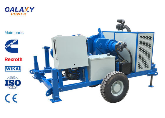 আইএসও ব্লু কালার আন্ডারগ্রাউন্ড মেশিন 49.2hp 100kN হাইড্রোলিক পুলার