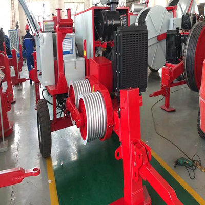 7 গ্রুভস বুল-হুইল ডিজেল সর্বাধিক 60KN 6T হাইড্রোলিক কেবল পুলার মেশিন